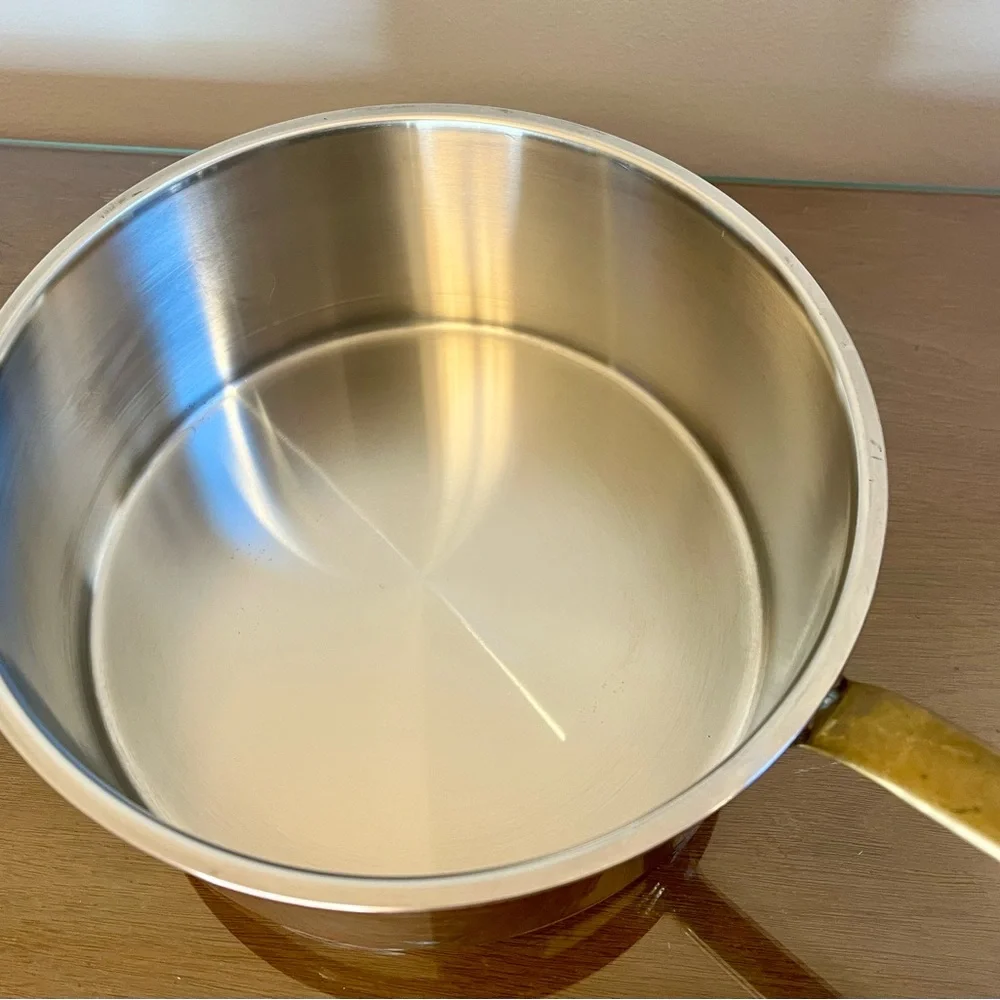 Spring Culinox 78 Copper/Stainless 4-quart Saucepan, 1970s Vintage, Switzerland - Picture 2 of 16